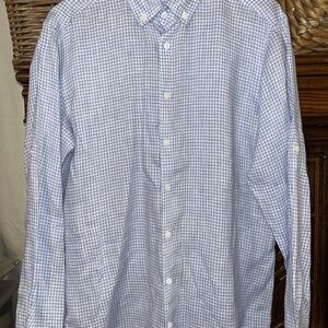 Classic Blue Checkered Men's Shirt
